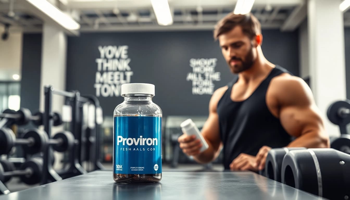 Proviron kaufen – Fitnessliebhaber kauft Proviron in einem modernen Gym.