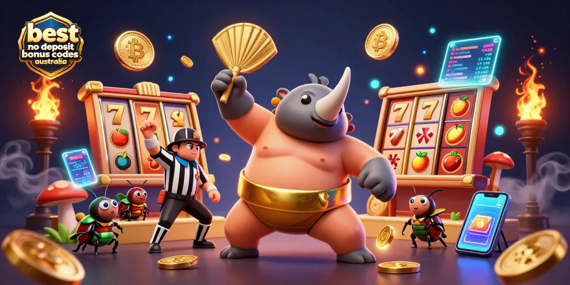 Experience the thrill with the best no deposit bonus codes australia depicted in an animated casino scene.