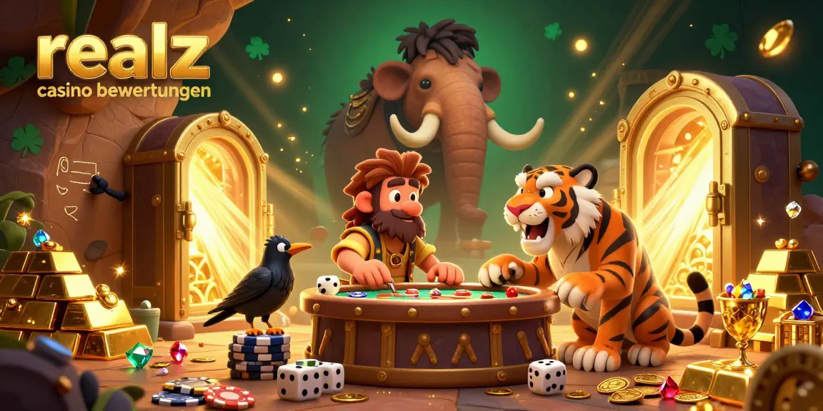 realz Casino Bewertungen bietet spannende Einblicke in die Welt des Glücksspiels mit detailreichen Illustrationen.