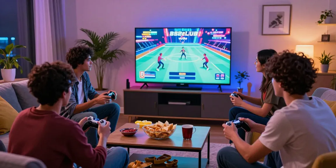 Exciting gaming session at https://b52club.radio.fm/ with friends enjoying B52 CLUB games in a vibrant living room.