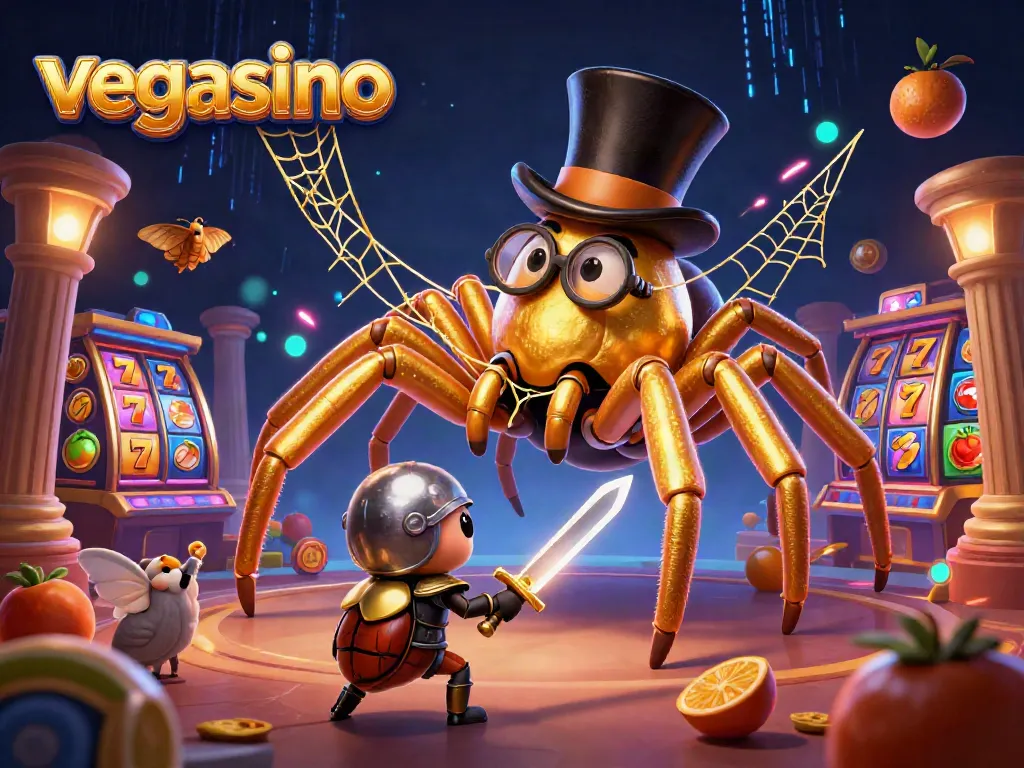 Play exciting casino games at vegasino, featuring thrilling elements and vibrant characters.