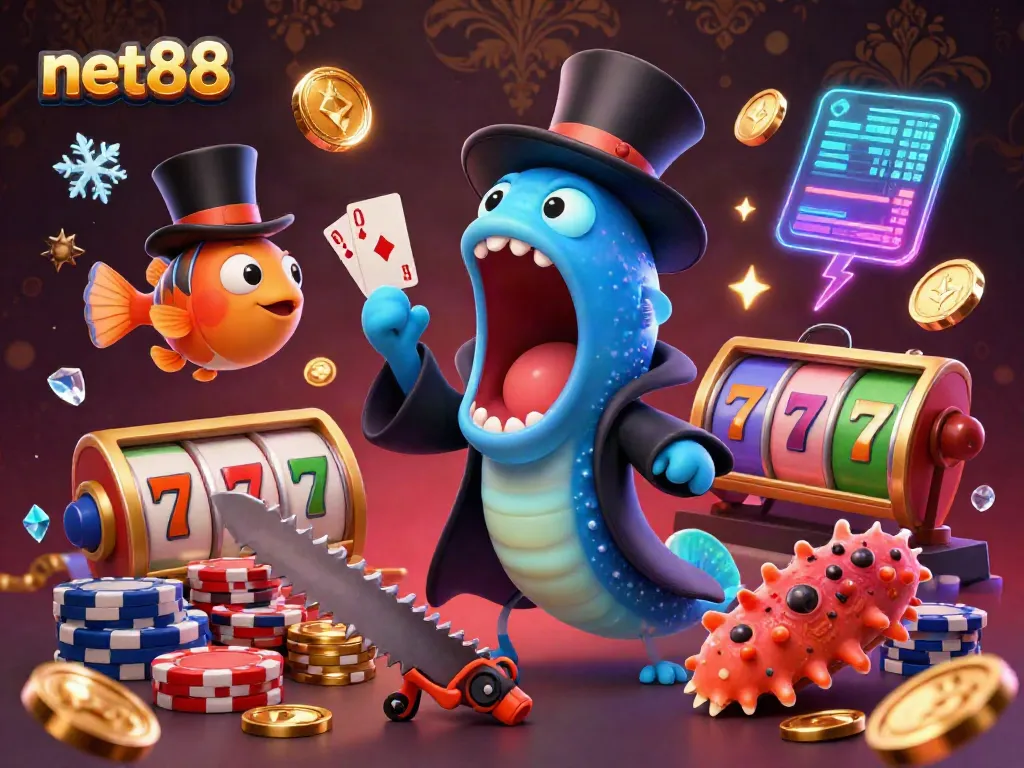 Experience thrilling wins with net88's vibrant casino excitement from animated characters and games.