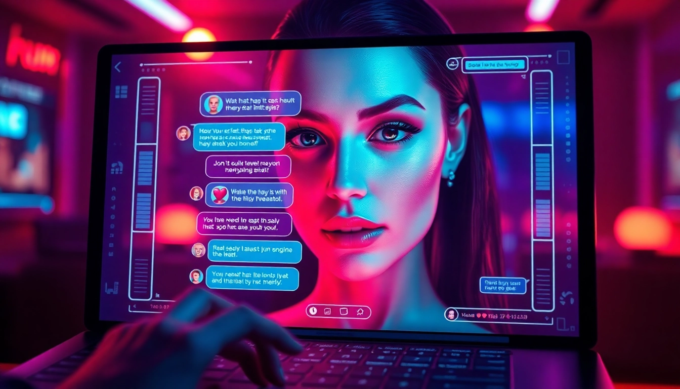 Interactive NSFW chat showcasing a vibrant AI character in dynamic conversation.