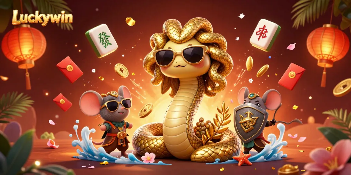 Engage with Luckywin's vibrant casino scene featuring interactive game elements and character dynamics.