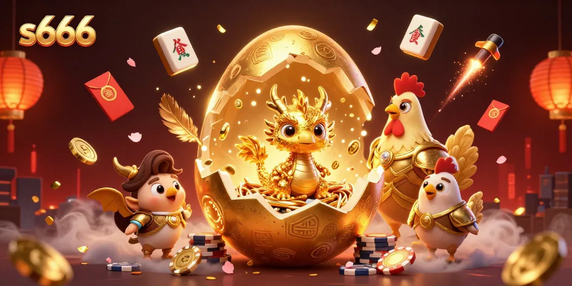 Win big with s666 as a golden dragon, poker chips, and festive lanterns illuminate your gaming.